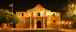 San Antonio, Texas.  A midnight look at the Alamo.