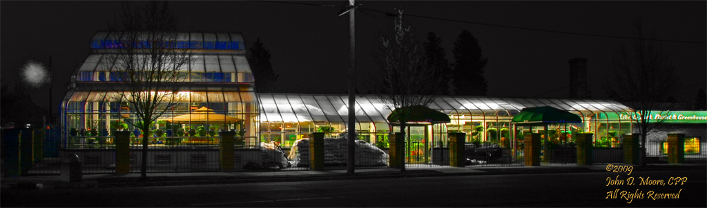 "Liberty Park Florist and Greenhouse," South Perry business district,  Spokane Washington