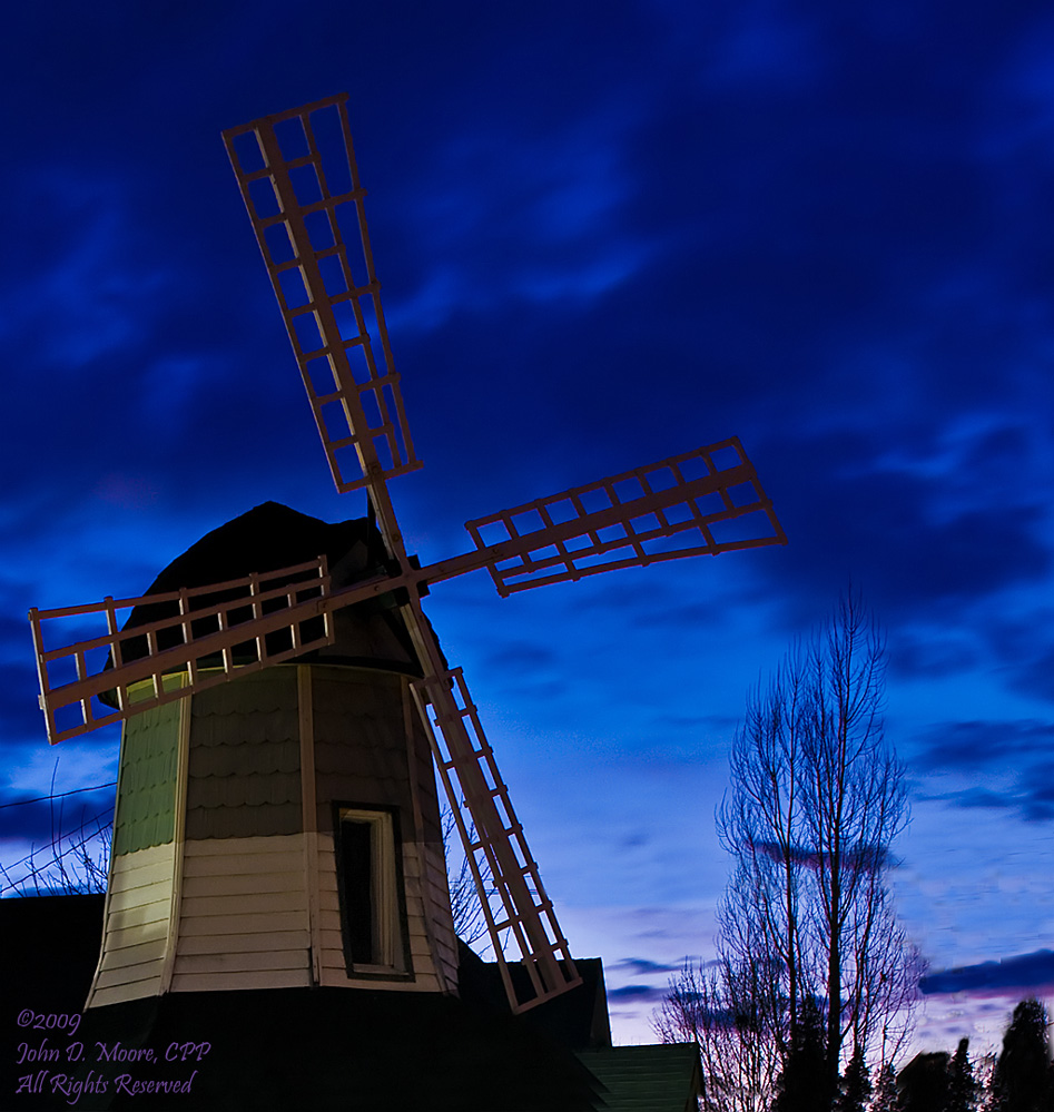 A windmill on Spokane's South Perry Street.  Spokane, Washington